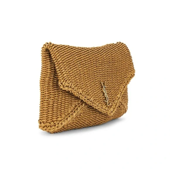 Yves Saint Laurent Tan Clutch Woven Elegance - Picture 4 of 6
